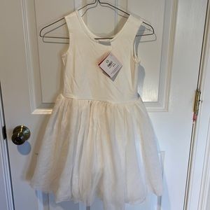 NWT white/cream tulle bottom dress. Size 8